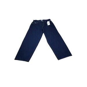 Obey Bigwig Baggy Denim Men's Jeans Size 34 Rinse Indigo Blue Dark Wash